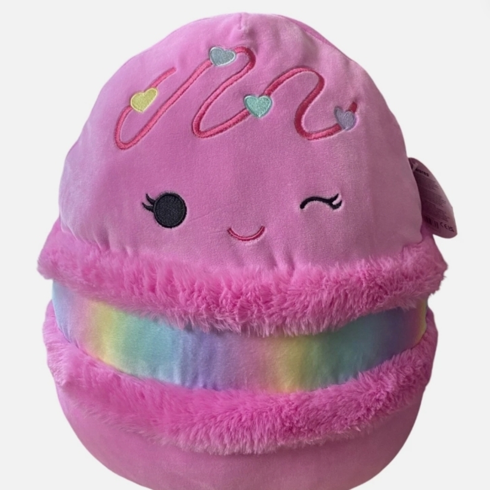 Squishmallows Middy Macaron Hearts 14" Pink Valentine Stuffed Plush Toy